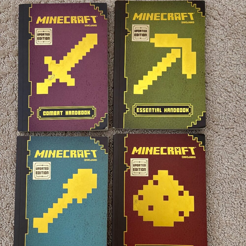 Minecraft Updated Edition Handbook Set | Combat Essential Construction Redstone